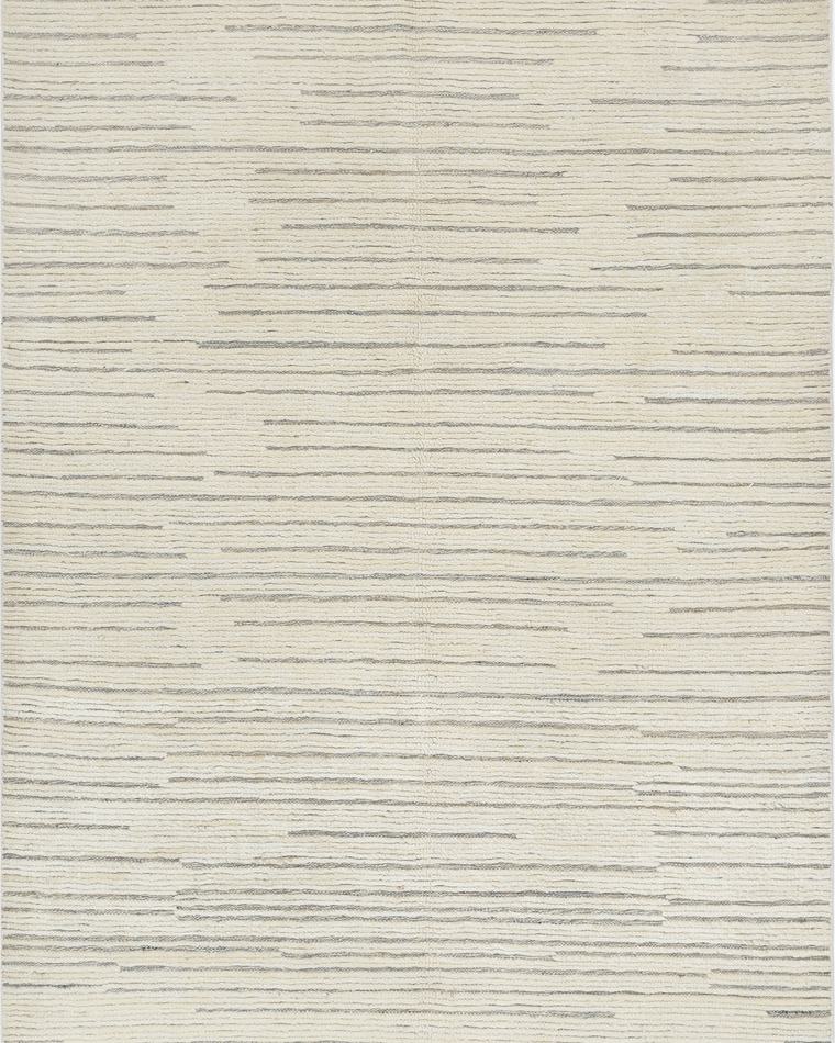 Beni-style moroccan rug in cream and beige, 270 × 164 cm, handwoven on our own looms
