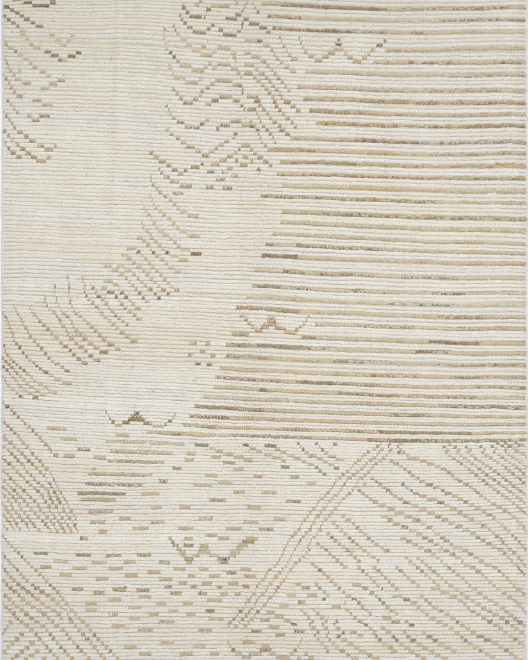 Beni-style moroccan rug in cream and beige, 272 × 186 cm, woven to order