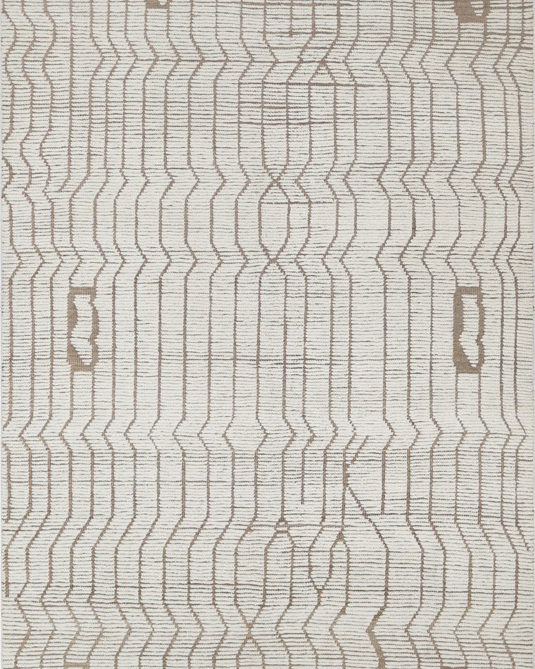 Beni-style moroccan rug in cream and beige, 290 × 170 cm, made to the customer's measurements