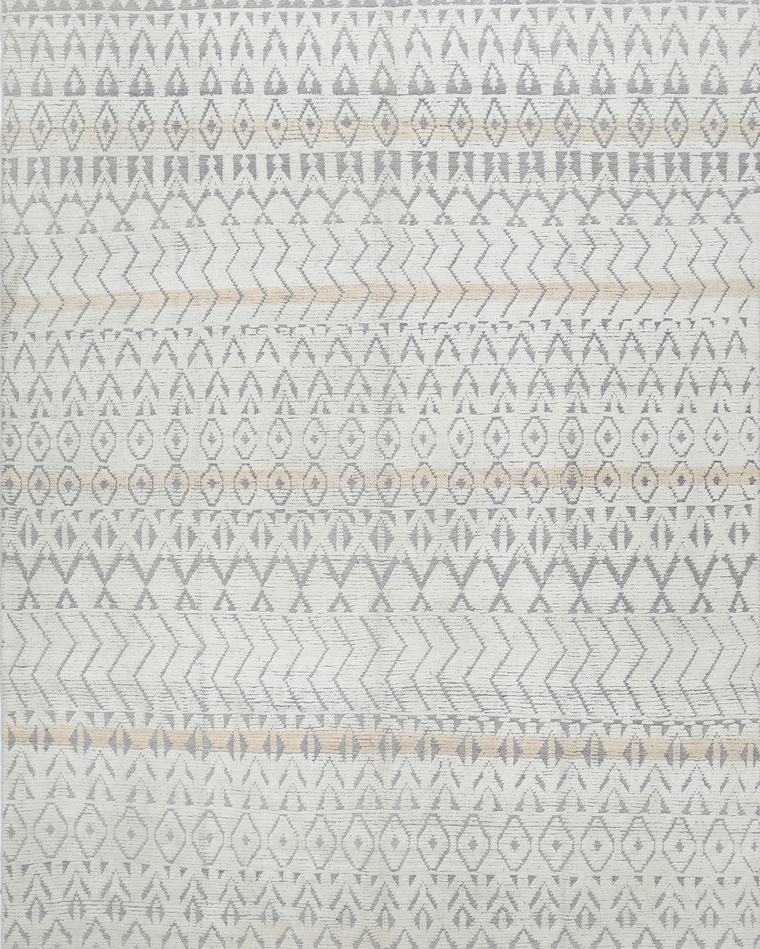Beni-style moroccan rug in cream and beige, 401 × 270 cm, woven in our Lahore workshop