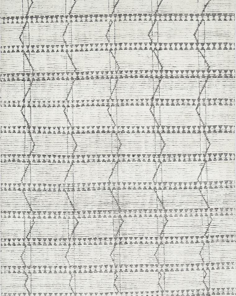 Beni-style moroccan rug in ivory and beige, 323 × 198 cm, woven to order