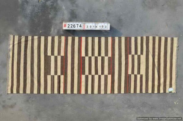 Bold Red and White Striped Flatweave Wool Rug for a Vibrant Pop of Color - Image 5