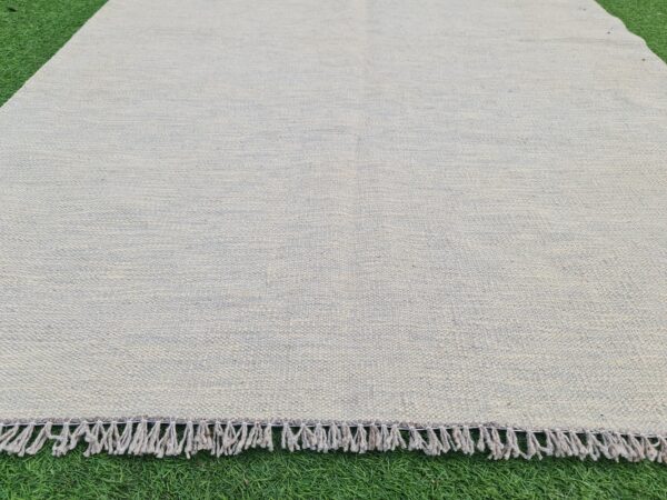 Grey Flatweave Wool Rug for Any Room - Image 6