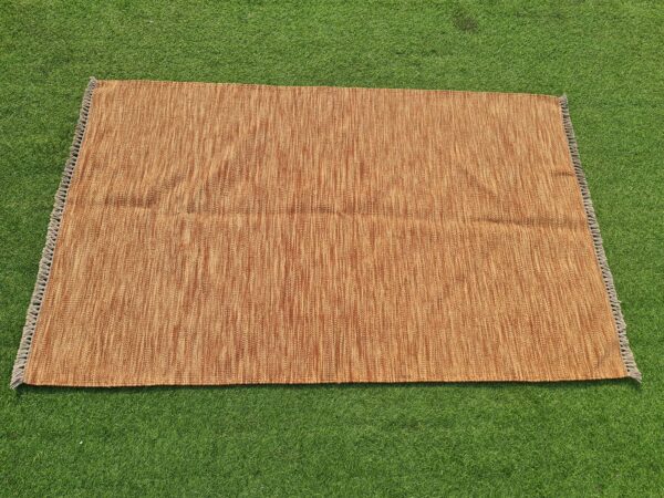 Brown Flatweave Wool Rug for Any Space - Image 3