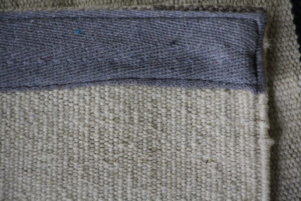 Monochromatic Striped Flatweave Wool Runner for Modern Hallways - Image 6