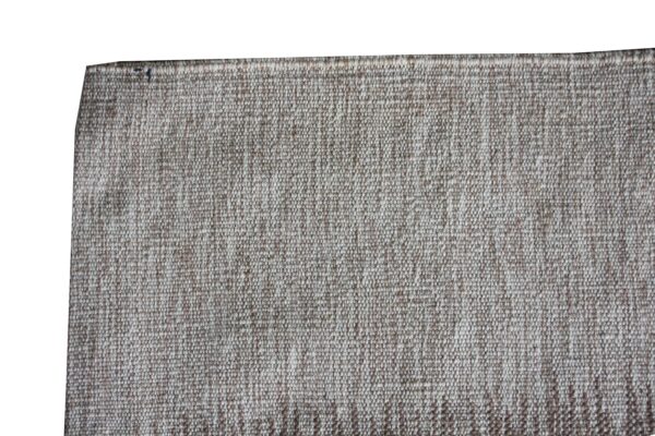 Black and Beige Striped Flatweave Wool Rug - Image 3