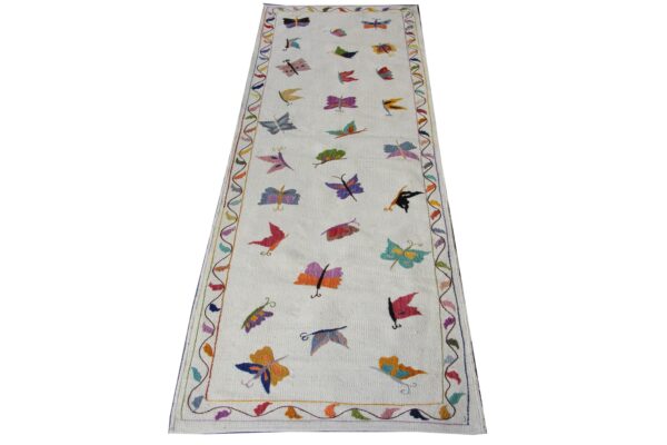 Multicolor Suzani Embroidered Wool Runner - Image 2