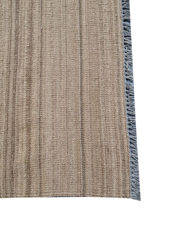 Brown Flatweave Wool Rug for Living Spaces - Image 4