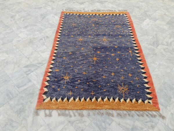 Earthy Brown and White Moroccan Hand Knotted Wool Rug for a Warm, Inviting Ambiance - Image 2