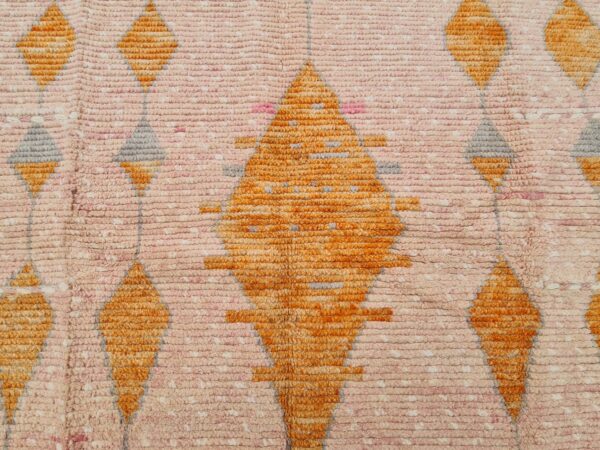 Pink and Multicolor Moroccan Hand Knotted Wool Rug - Image 7