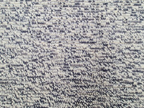 Grey and Black Moroccan Hand Knotted Wool Rug - Image 4