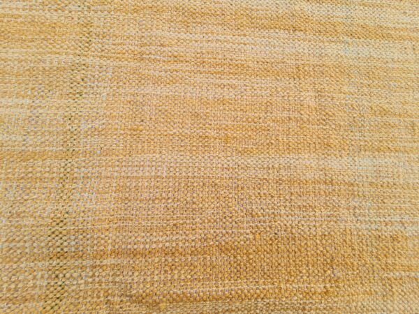 Yellow and Red Striped Flatweave Wool Rug - Image 6